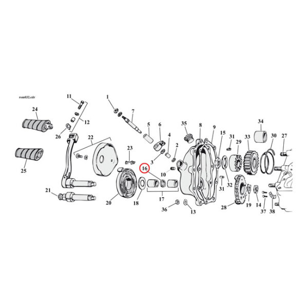 Cometic flat O-ring, kickstart shaft | Lieferumfang: Nur...