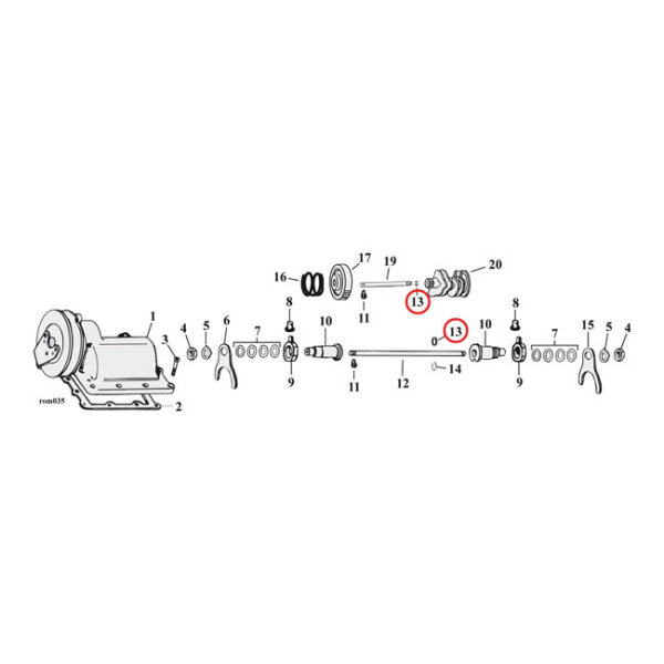 Cometic, O-ring shifter fork shaft. Flat | Lieferumfang:...