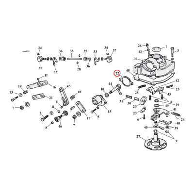 Cometic, gasket transmission shifter shaft cover. Fiber | Lieferumfang: Nur ein Teil des abgebildeten Artikels.