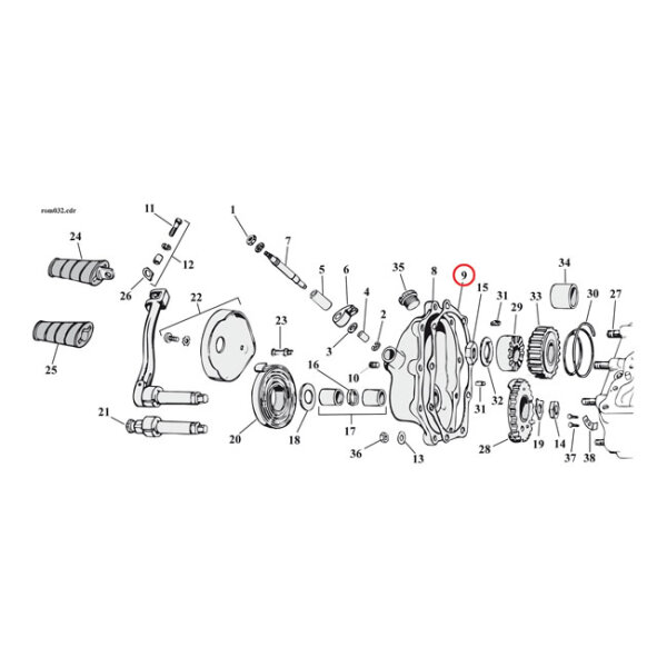 Cometic, gasket transmission end cover. Fiber |...