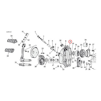 Cometic, gasket transmission end cover. Fiber | Lieferumfang: Nur ein Teil des abgebildeten Artikels.