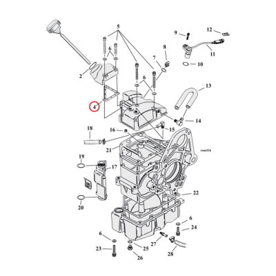 Cometic, gasket transmission oil spout (filler). Fiber | Lieferumfang: Nur ein Teil des abgebildeten Artikels.