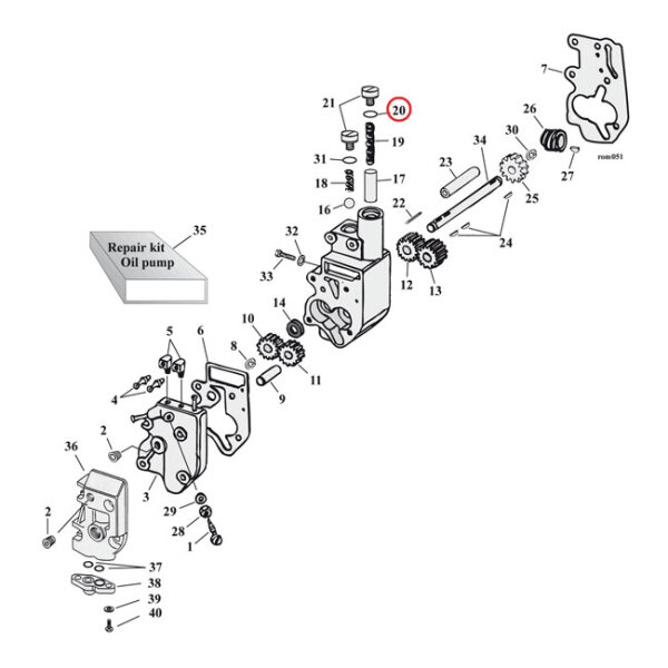 Cometic, oil pump relief valve plug gasket |...