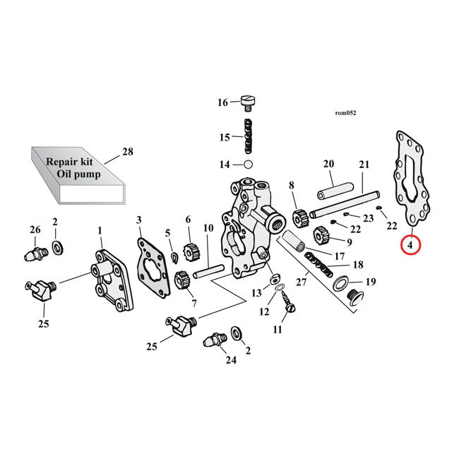 Cometic, oil pump body to case gasket. Fiber | Lieferumfang: Nur ein Teil des abgebildeten Artikels.