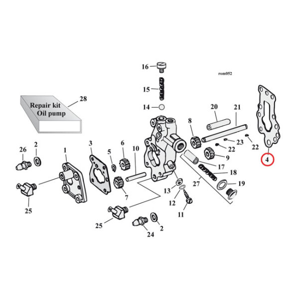 Cometic, oil pump body to case gasket. Fiber |...