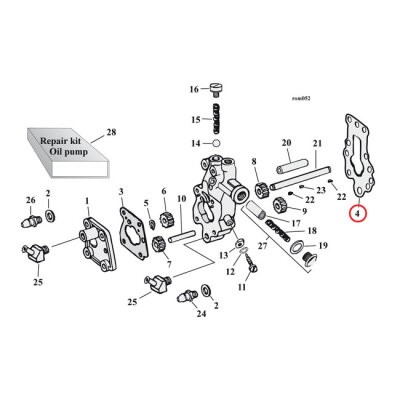 Cometic, oil pump body to case gasket. Fiber | Lieferumfang: Nur ein Teil des abgebildeten Artikels.