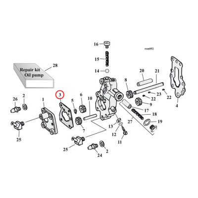 Cometic, oil pump body to cover gasket | Lieferumfang: Nur ein Teil des abgebildeten Artikels.