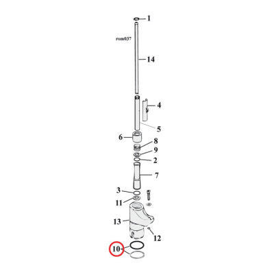 Cometic, O-ring tappet guide. Lower | Lieferumfang: Nur ein Teil des abgebildeten Artikels.