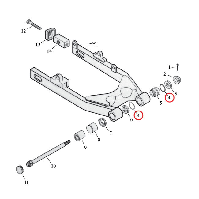 Cometic, o-ring filler cap primary / swingarm | Lieferumfang: Nur ein Teil des abgebildeten Artikels.