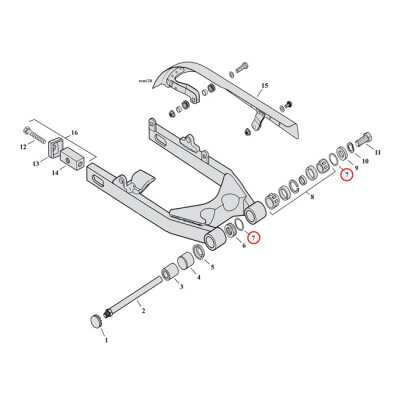 Cometic, o-ring filler cap primary / swingarm | Lieferumfang: Nur ein Teil des abgebildeten Artikels.