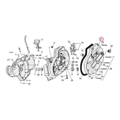 Cometic, o-ring filler cap primary / swingarm | Lieferumfang: Nur ein Teil des abgebildeten Artikels.