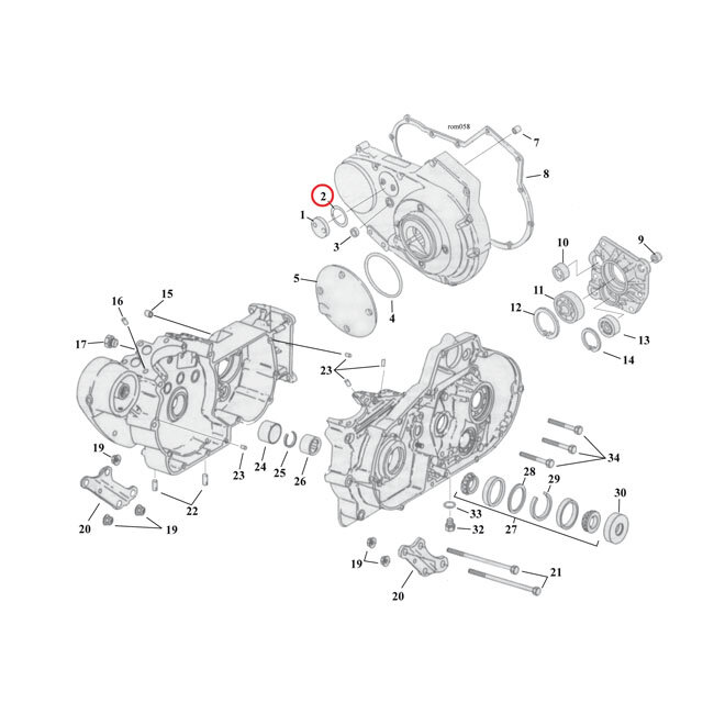 Cometic, o-ring filler / chain inspection cap primary | Lieferumfang: Nur ein Teil des abgebildeten Artikels.