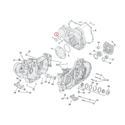 Cometic, o-ring filler / chain inspection cap primary | Lieferumfang: Nur ein Teil des abgebildeten Artikels.