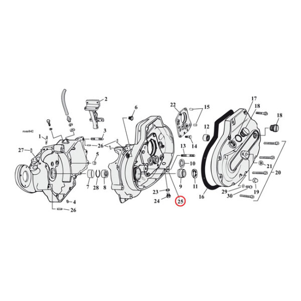 Cometic, gasket foot peg stud | Lieferumfang: Nur ein...