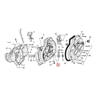 Cometic, gasket foot peg stud | Lieferumfang: Nur ein Teil des abgebildeten Artikels.