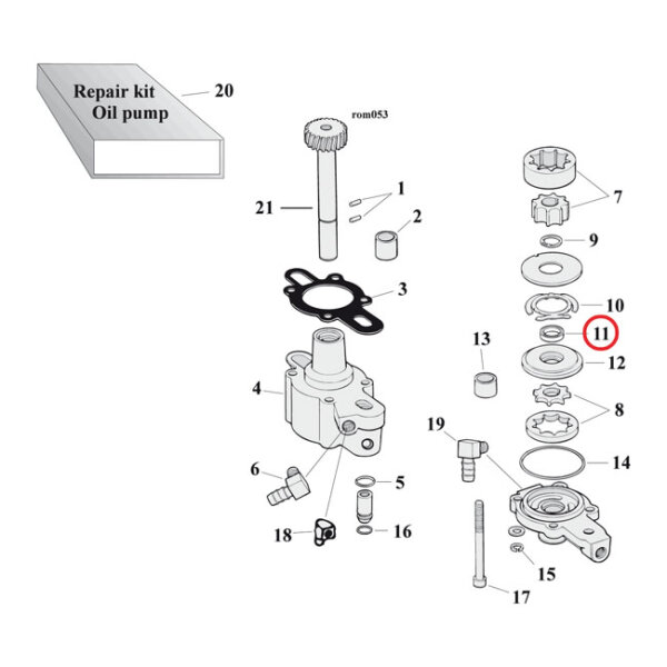 Cometic, oil pump outer plate seal. Metal OD |...
