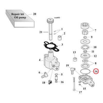 Cometic, oil pump body to cover o-ring | Lieferumfang: Nur ein Teil des abgebildeten Artikels.