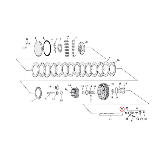 Cometic, oil seal clutch release rod | Lieferumfang: Nur...