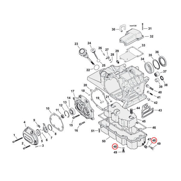Cometic, O-ring drain/dipstick & oil pump plugs | Lieferumfang: Nur ein Teil des abgebildeten Artikels.