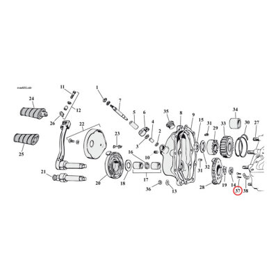 Screw, countersunk head. bumper plate kickstarter | Lieferumfang: Nur ein Teil des abgebildeten Artikels.