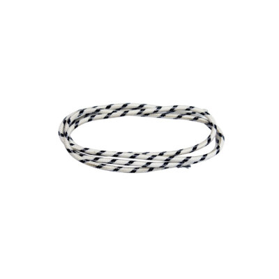 Classic cloth covered wiring, 25ft. roll. White/black | Lieferumfang: Nur ein Teil des abgebildeten Artikels.