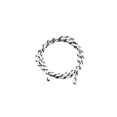 Classic cloth covered wiring, 25ft. roll. White/black | Lieferumfang: Nur ein Teil des abgebildeten Artikels.