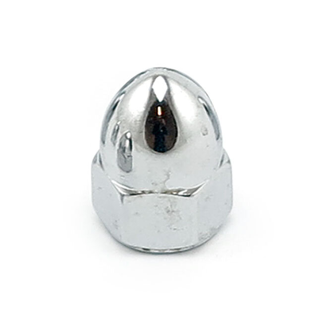 Colony, 3/8-16 acorn nuts chrome. High Crown | Lieferumfang: Nur ein Teil des abgebildeten Artikels.