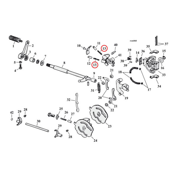 Spring, shifter pawl | Lieferumfang: Nur ein Teil des abgebildeten Artikels.