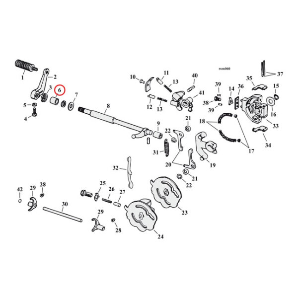 Bushing, shifter shaft | Lieferumfang: Nur ein Teil des abgebildeten Artikels.