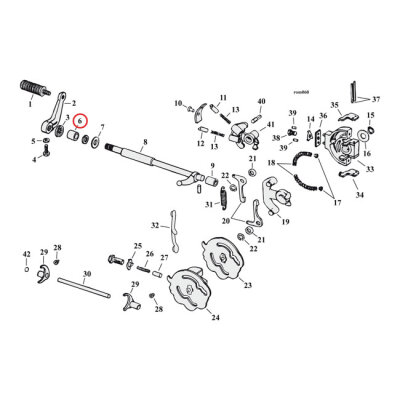Bushing, shifter shaft | Lieferumfang: Nur ein Teil des abgebildeten Artikels.