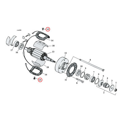 Generator field pole screws | Lieferumfang: Nur ein Teil des abgebildeten Artikels.