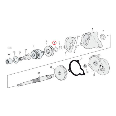 Retaining ring, starter shaft | Lieferumfang: Nur ein Teil des abgebildeten Artikels.