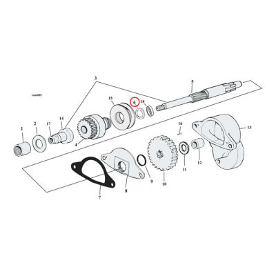 Retaining ring, starter shaft | Lieferumfang: Nur ein Teil des abgebildeten Artikels.