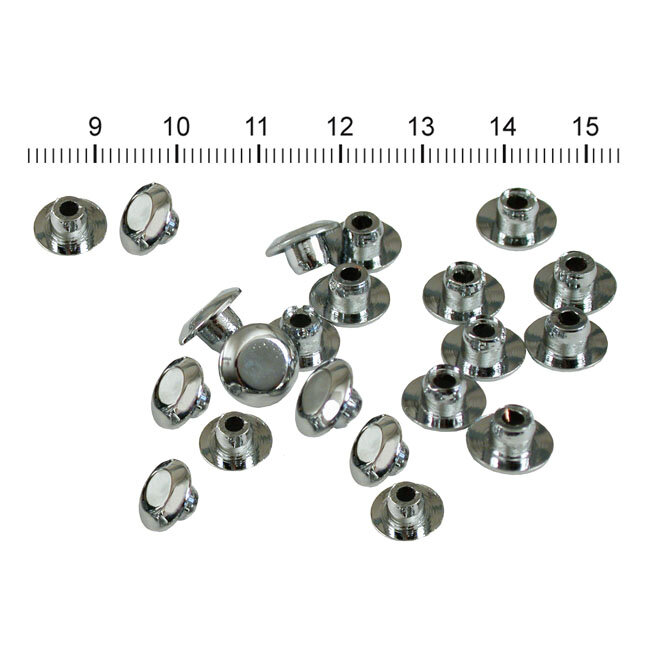 Push-in mushroom allen head plugs 3/8"""". Chrome | Lieferumfang: Nur ein Teil des abgebildeten Artikels.