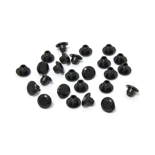 Push-in mushroom allen head plugs 1/4"""". Black | Lieferumfang: Nur ein Teil des abgebildeten Artikels.