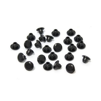 Push-in mushroom allen head plugs 1/4"""". Black | Lieferumfang: Nur ein Teil des abgebildeten Artikels.