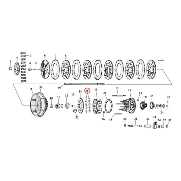 Clutch hub roller. +.0008""""...