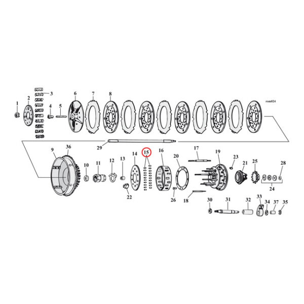 Clutch hub roller. Standard size | Lieferumfang: Nur ein...