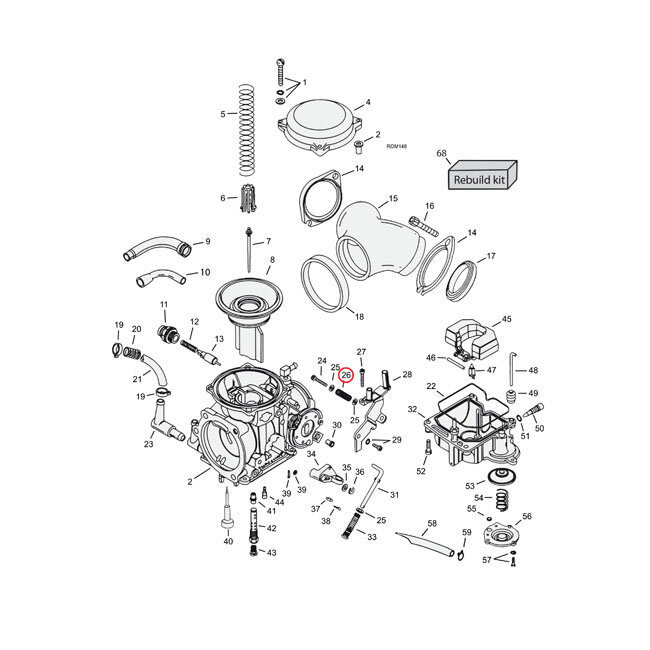 Spring, idle crew Keihin CV carburetor | Lieferumfang: Nur ein Teil des abgebildeten Artikels.