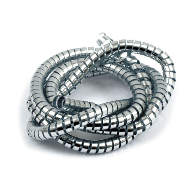Chrome cable & wire cover, 5ft. (150cm). 10mm id | Lieferumfang: Nur ein Teil des abgebildeten Artikels.
