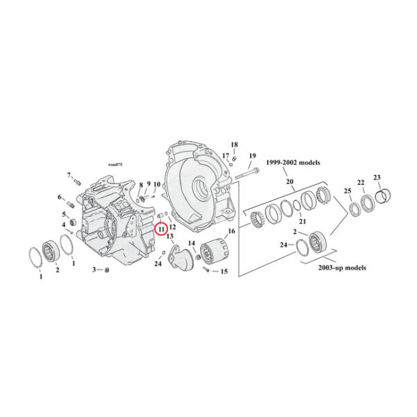 Dowel pin, transmission & crankcase | Lieferumfang: Nur ein Teil des abgebildeten Artikels.