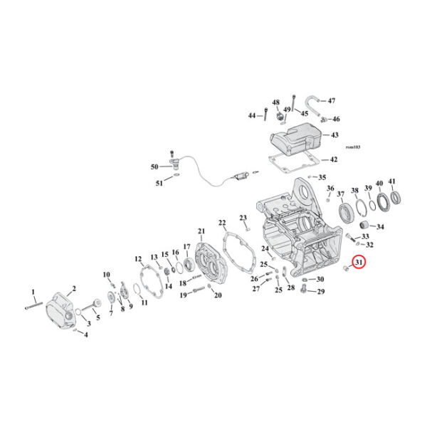 Dowel pin, transmission & crankcase | Lieferumfang: Nur ein Teil des abgebildeten Artikels.