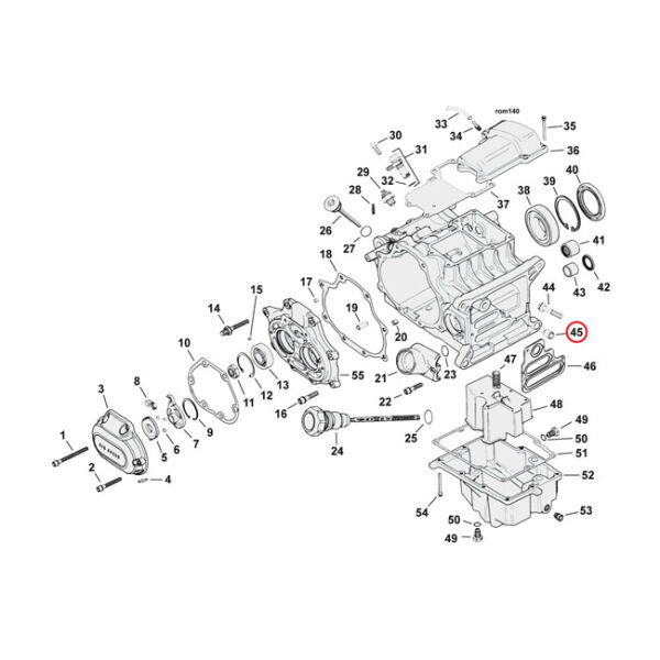 Dowel pin, transmission & crankcase | Lieferumfang: Nur ein Teil des abgebildeten Artikels.