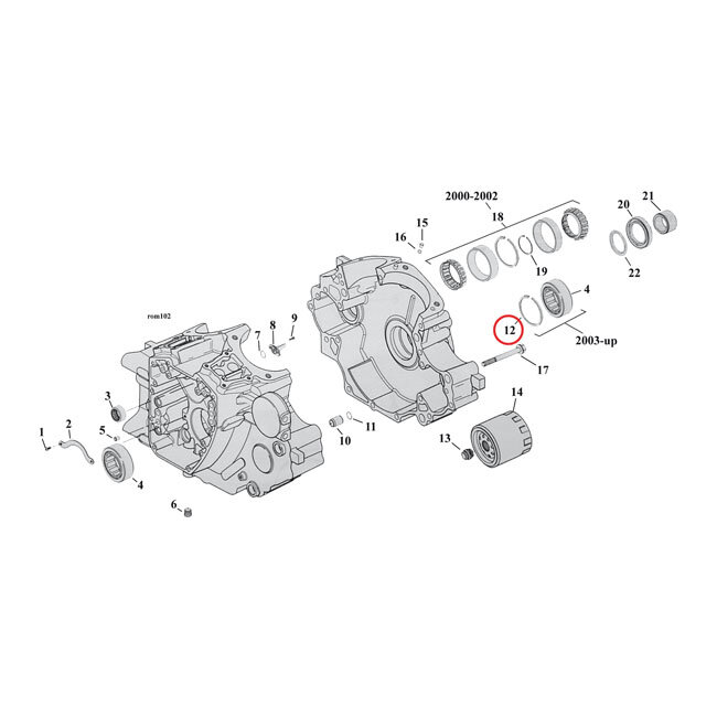 Retaining rings, pinion/sprocket shaft bearing | Lieferumfang: Nur ein Teil des abgebildeten Artikels.