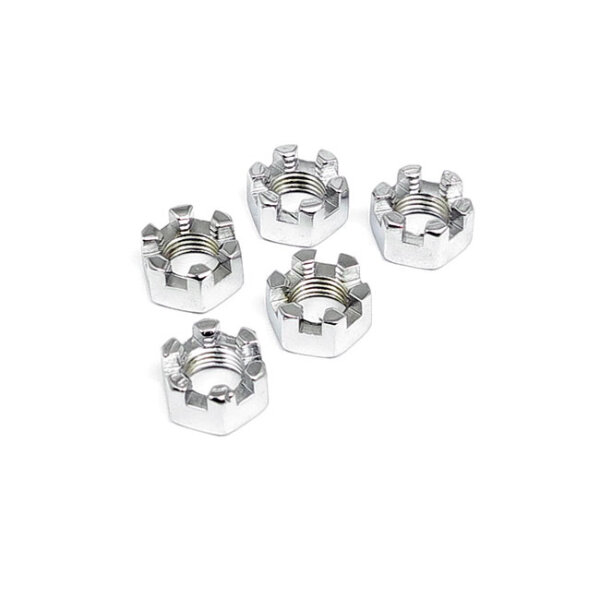 Chrome castle nut, 1/4-28 | Lieferumfang: Nur ein Teil...