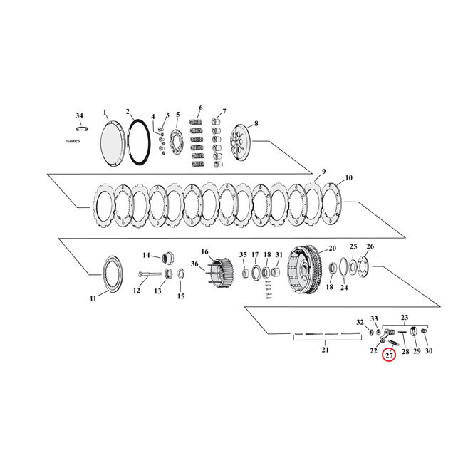 Spring, worm lever clutch/shifter pawl transmission | Lieferumfang: Nur ein Teil des abgebildeten Artikels.