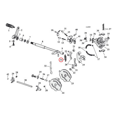 Spring, worm lever clutch/shifter pawl transmission | Lieferumfang: Nur ein Teil des abgebildeten Artikels.