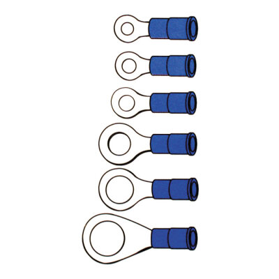 Connectors, ring terminal PVC, crimp. Blue 4.1mm | Lieferumfang: Nur ein Teil des abgebildeten Artikels.