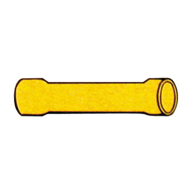 Connectors, butt splice PVC, crimp. Yellow | Lieferumfang: Nur ein Teil des abgebildeten Artikels.