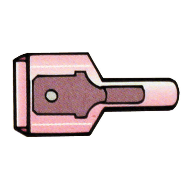 Connectors, slide-on terminal Nylon, crimp. Red 1/4"""" male | Lieferumfang: Nur ein Teil des abgebildeten Artikels.